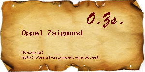 Oppel Zsigmond névjegykártya